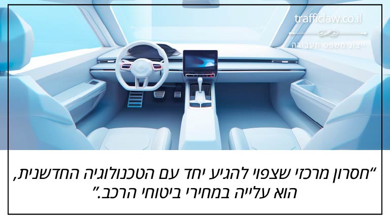 חסרון מרכזי שצפוי להגיע יחד עם הטכנולוגיה החדשנית, הוא עלייה במחירי ביטוחי הרכב.